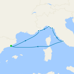 Italy, Spain & French Riviera Fly Cruise from Barcelona