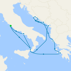 Italy, Greece & Croatia Fly Cruise from Rome