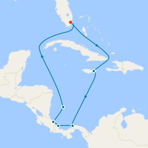 A Journey through Caribbean Havens & the Tropical Gems of Seaside Cities - Miami R/Trip - Fly Cruise