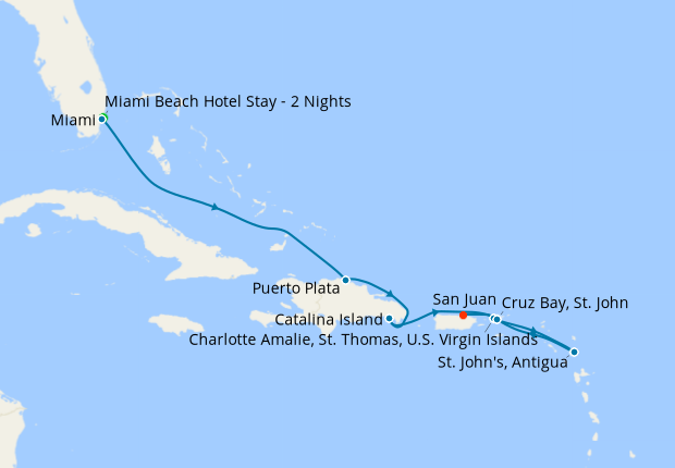 Cruise Itinerary Map