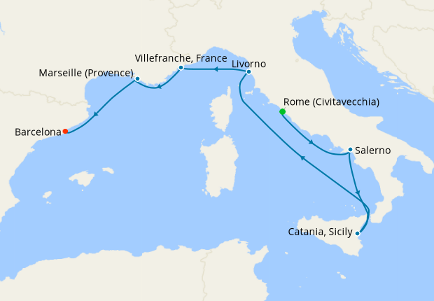 Cruise Itinerary Map