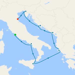 Italy, Greece & Croatia Fly Cruise from Rome