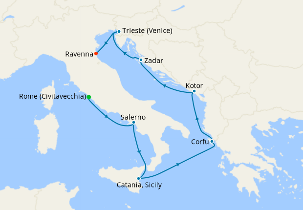 Cruise Itinerary Map