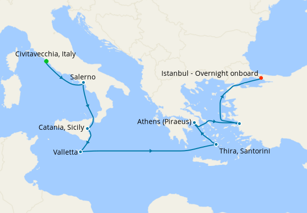 Cruise Itinerary Map