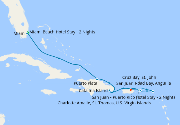 Cruise Itinerary Map