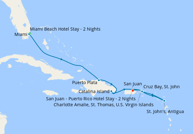 Cruise Itinerary Map