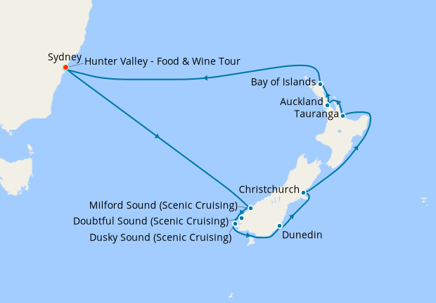 Cruise Itinerary Map