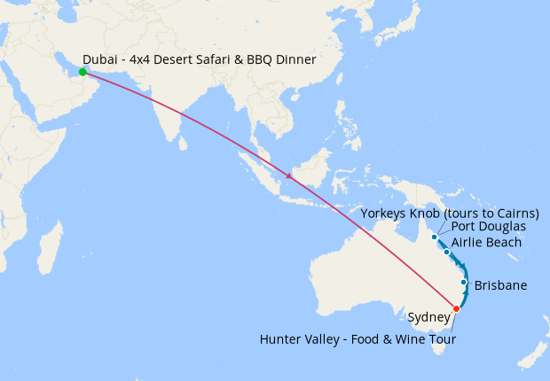 Cruise Itinerary Map