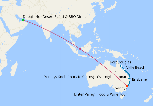 Cruise Itinerary Map