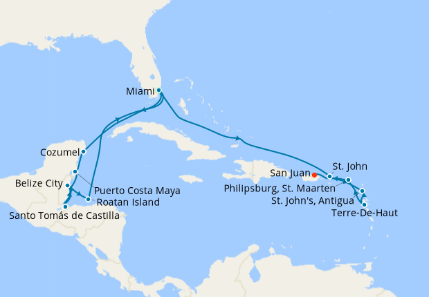 Cruise Itinerary Map