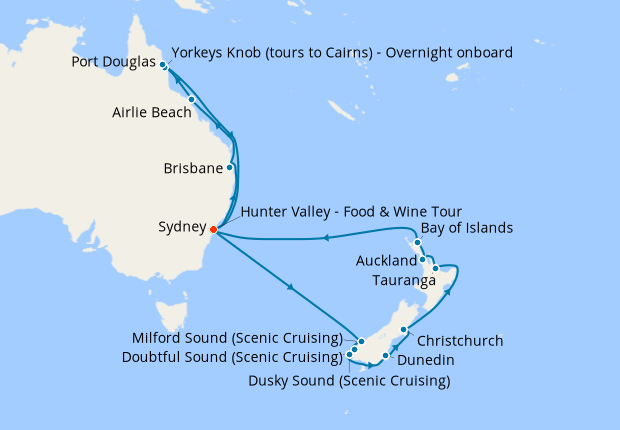 Cruise Itinerary Map