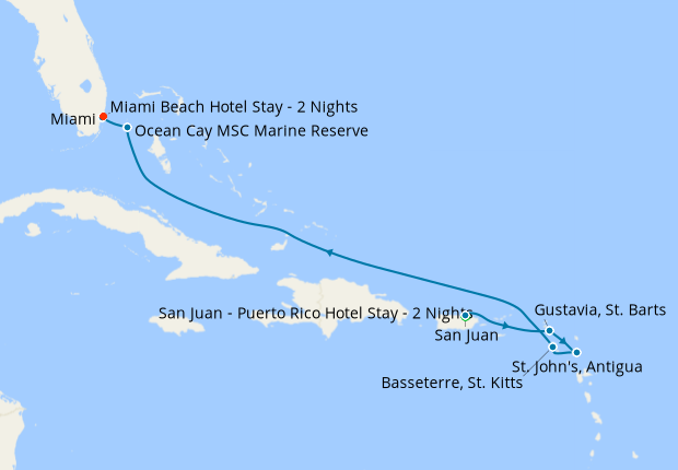 Cruise Itinerary Map