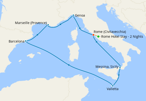 Cruise Itinerary Map