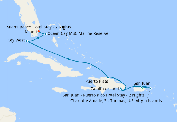 Cruise Itinerary Map