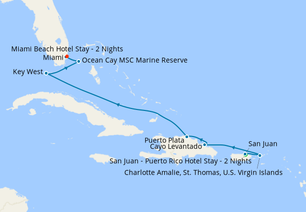 Cruise Itinerary Map