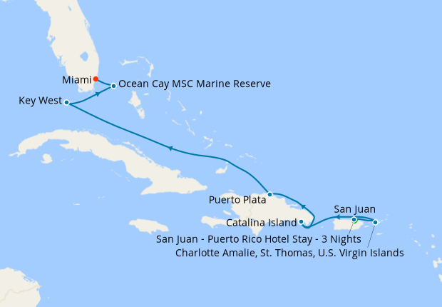 Cruise Itinerary Map