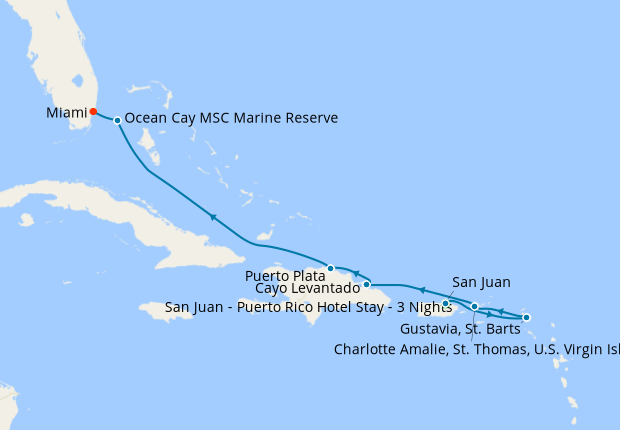 Cruise Itinerary Map