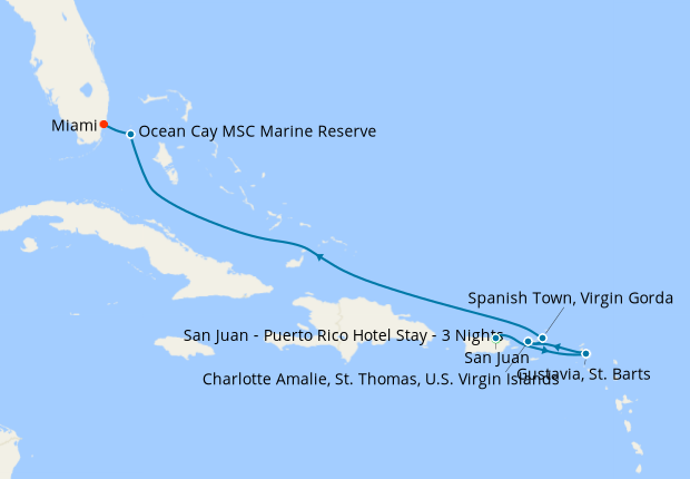 Cruise Itinerary Map