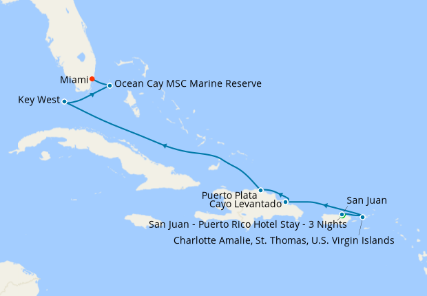 Cruise Itinerary Map