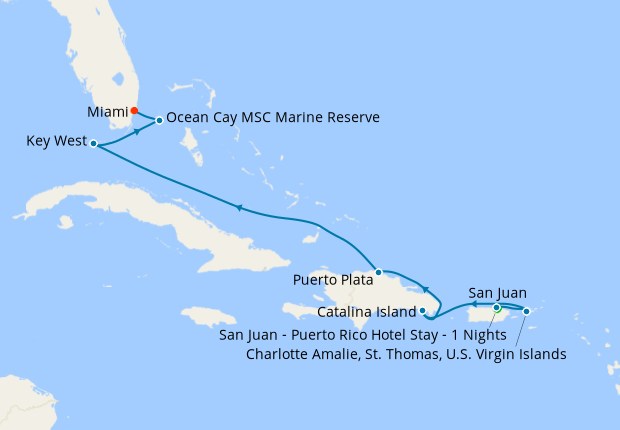 Cruise Itinerary Map
