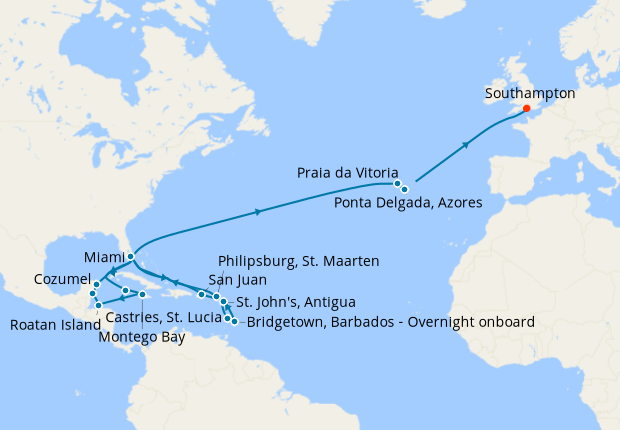 Cruise Itinerary Map