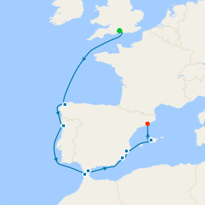 Spain, Portugal and Morocco cruise from Southampton to Barcelona