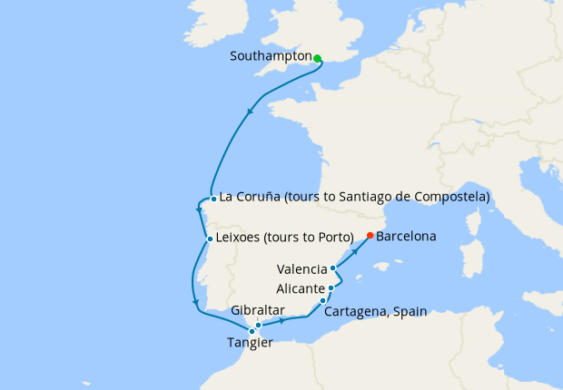 Cruise Itinerary Map
