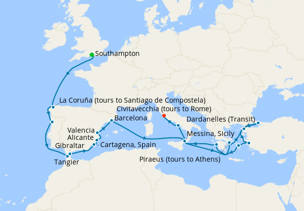 Cruise Itinerary Map