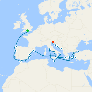 Mediterranean, Greek Islands & Adriatic from Southampton to Trieste