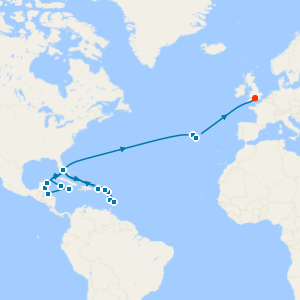 Eastern Caribbean from Miami to Southampton with Miami Beach Stay