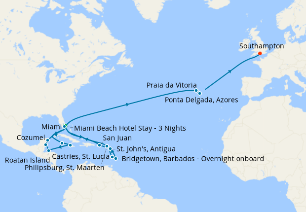 Cruise Itinerary Map