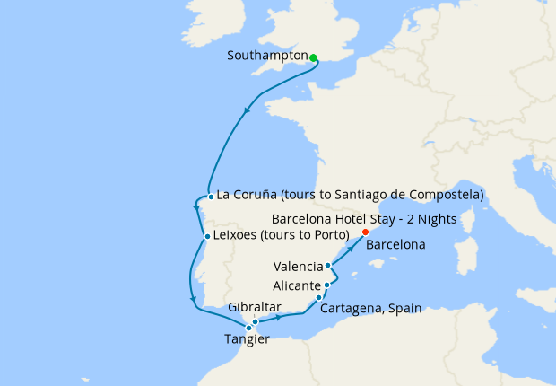 Cruise Itinerary Map