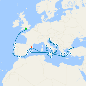 Mediterranean, Greek Islands & Adriatic from Southampton to Barcelona with Stay