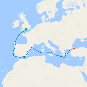 Mediterranean & Greek Islands from Southampton to Istanbul with Stay
