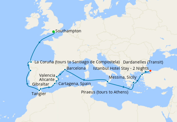 Cruise Itinerary Map