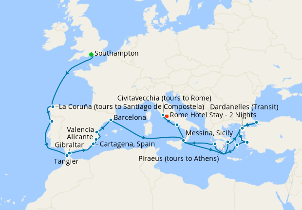 Cruise Itinerary Map