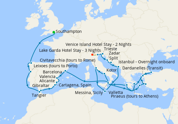Cruise Itinerary Map