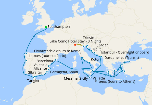 Cruise Itinerary Map