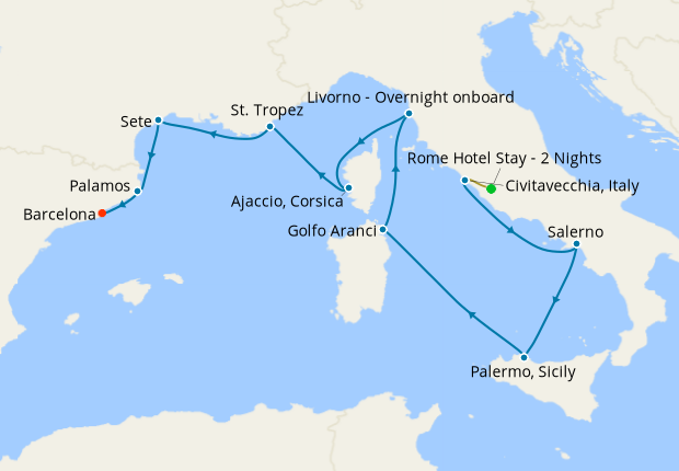 Cruise Itinerary Map