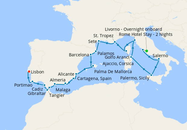 Cruise Itinerary Map