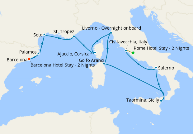 Cruise Itinerary Map