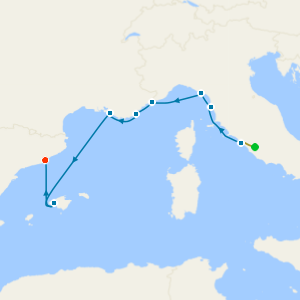 Coastal Kaleidoscope with Rome and Barcelona Stays