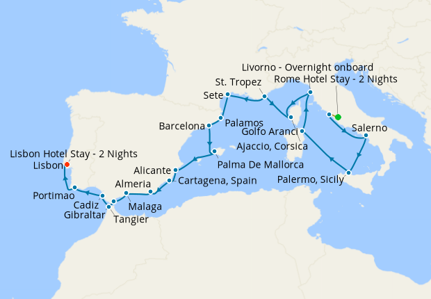 Cruise Itinerary Map
