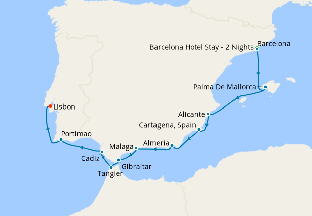 Cruise Itinerary Map