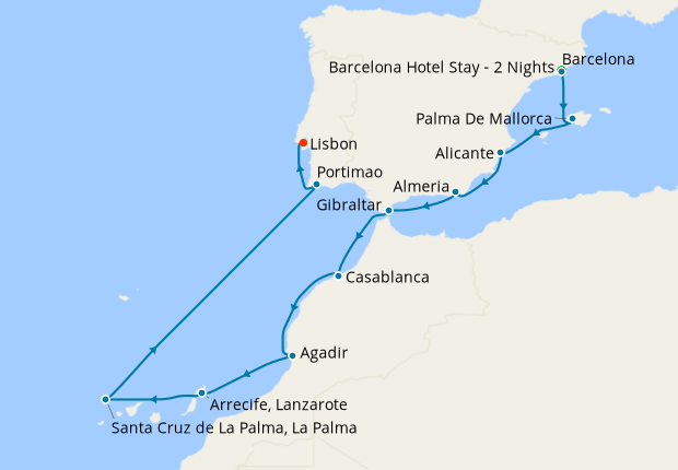 Cruise Itinerary Map