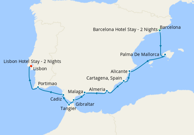 Cruise Itinerary Map