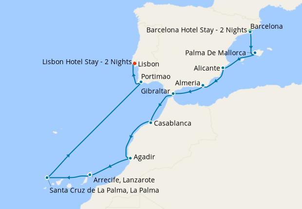 Cruise Itinerary Map