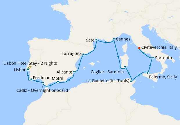 Cruise Itinerary Map