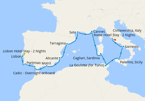 Cruise Itinerary Map