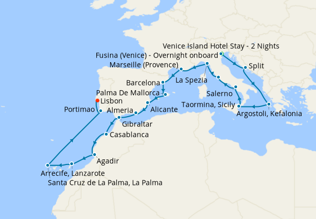 Cruise Itinerary Map